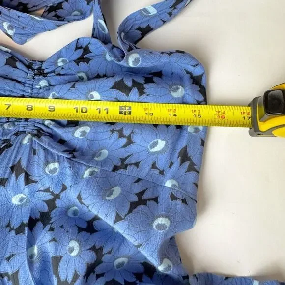 FREE PEOPLE * Rosalee Midi Dress | large | blue floral - Picture 10 of 10